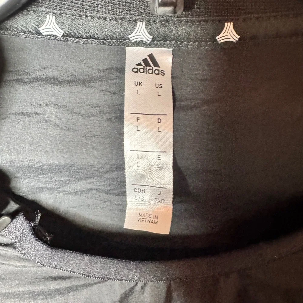 Adidas Mens Pullover Windbreaker Jacket Black 3 Stripe Athletic Training‎